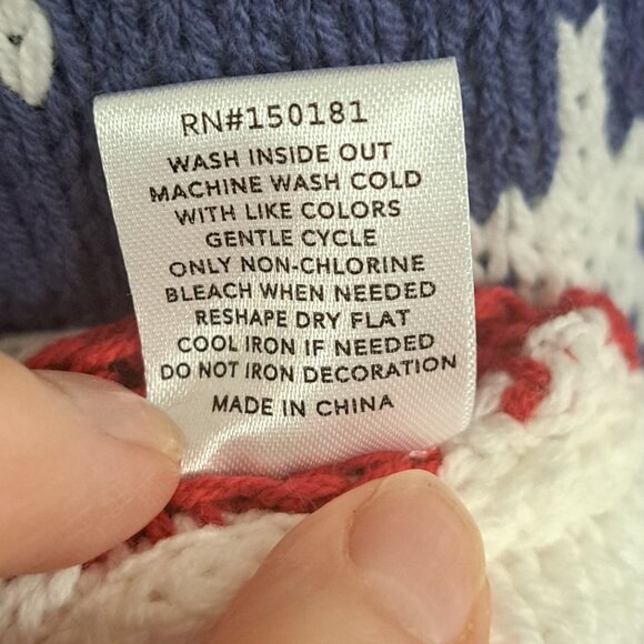 Grayson Threads Women's XL American Flag Loose Knit Long Sleeve Casual Sweater - Picture 10 of 10